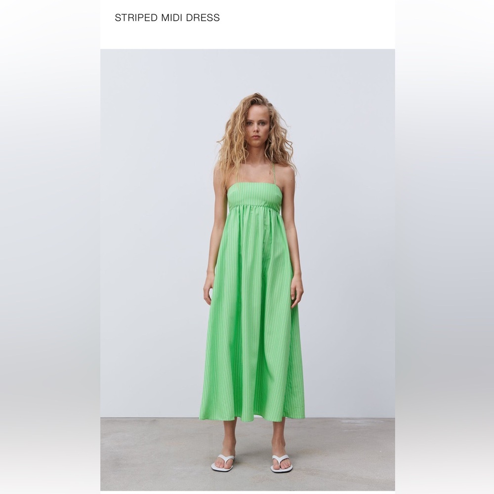 Zara Striped Midi Dress